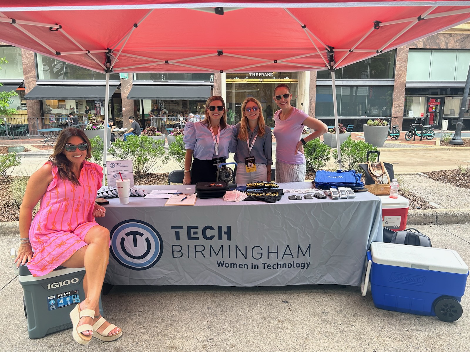 BWIT tam volunteering outside for Sloss Tech.